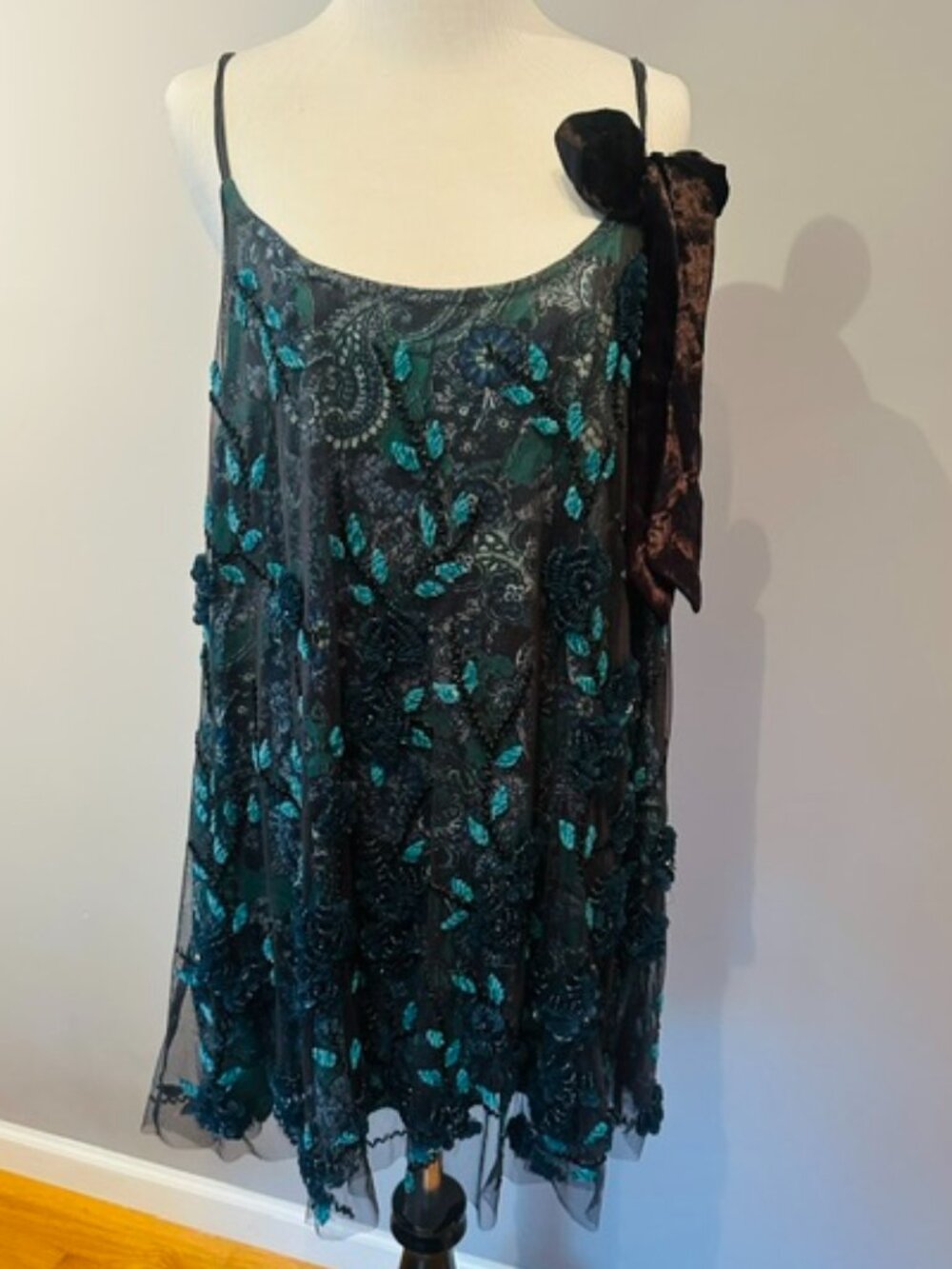 Free People Sequined mini length strapless dress
